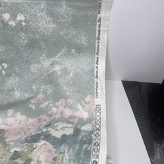 Vintage Floral House N Home Fabric 1990 -191a Green Print 7 Yards Nice