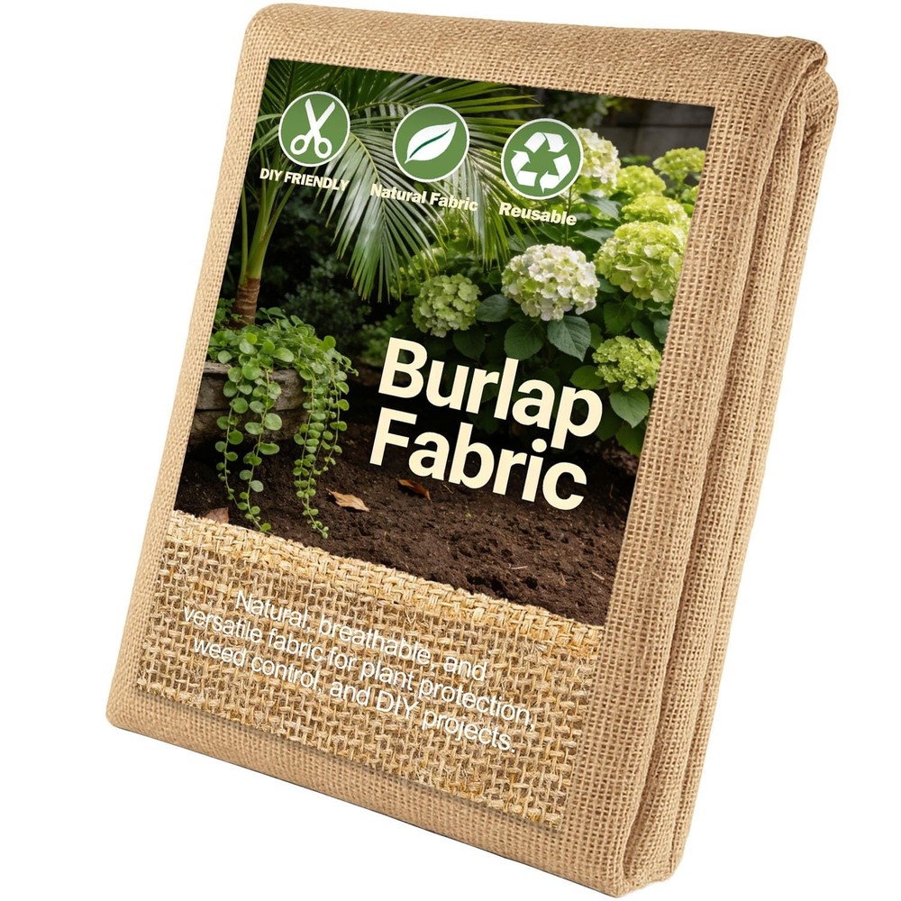 20″ x 5 ft Burlap Fabric Roll, Multipurpose Natural Jute Burlap for DIY Craft…