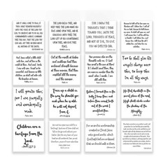 Carlson Homestead Precut Bible Verse 3.5″ Quilt Square Set Baby Themed 16 pcs