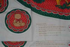 RARE VTG. CHRISTMAS TREESKIRT/TABLECLOTH PANELS/BERRY MERRY CHRISTMAS – U-PICK 1