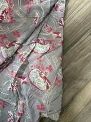 1950s Rayon Fabric Sheet Summertime Kite Floral Pattern 36 X 170 Inches