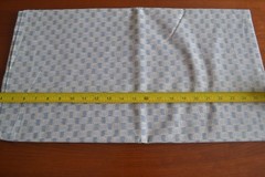 By 1/2 Yd, Vintage, Blue Checks on Tan Quilt Cotton, N590