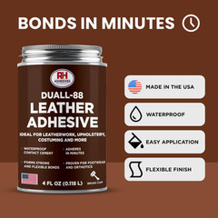 Leather Adhesive 4 oz Waterproof Heat Resistant Flexible Repair Glue for Craft