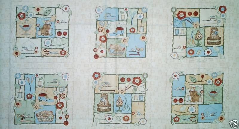 Sew A Needle Thread Sampler Blocks by South Seas Import bty REDUCED PRICE