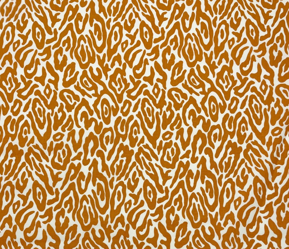 MILL CREEK ANASI ORANGE IVORY GIRAFFE ANIMAL SKINS MULTIUSE FABRIC BY YARD 54″W