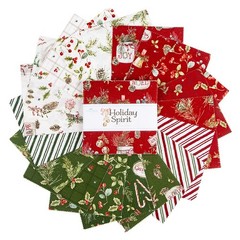 Holiday Spirit ~ 5″ x 5″ Cotton Squares $3.99 Ships ANY Amount Of Fabric