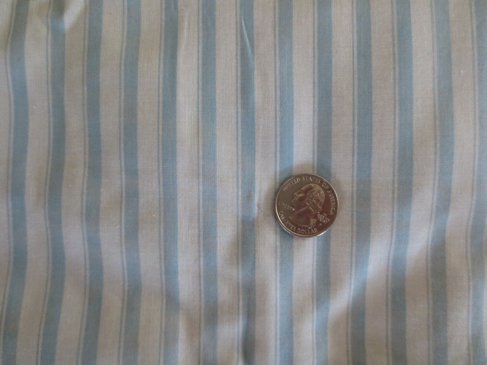 5058. Jo-Ann BLUE & WHITE STRIPE Quilting COTTON FABRIC – 41-1/2″ x 5/8 yd.