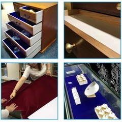 5Pcs Self Adhesive Flocking Fabric Velvet for Drawer Jewelry Box Felt Liner
