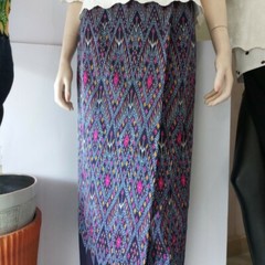 Thai Silk100% Natural Dark Blue Hand Woven Cloth High Quality Textile (2 Yards)