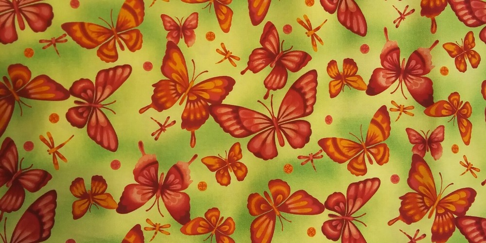 1 yard 29″ x 44″ wide Butterflies 100% Cotton Quilting Fabric by Jo-Ann Fabrics