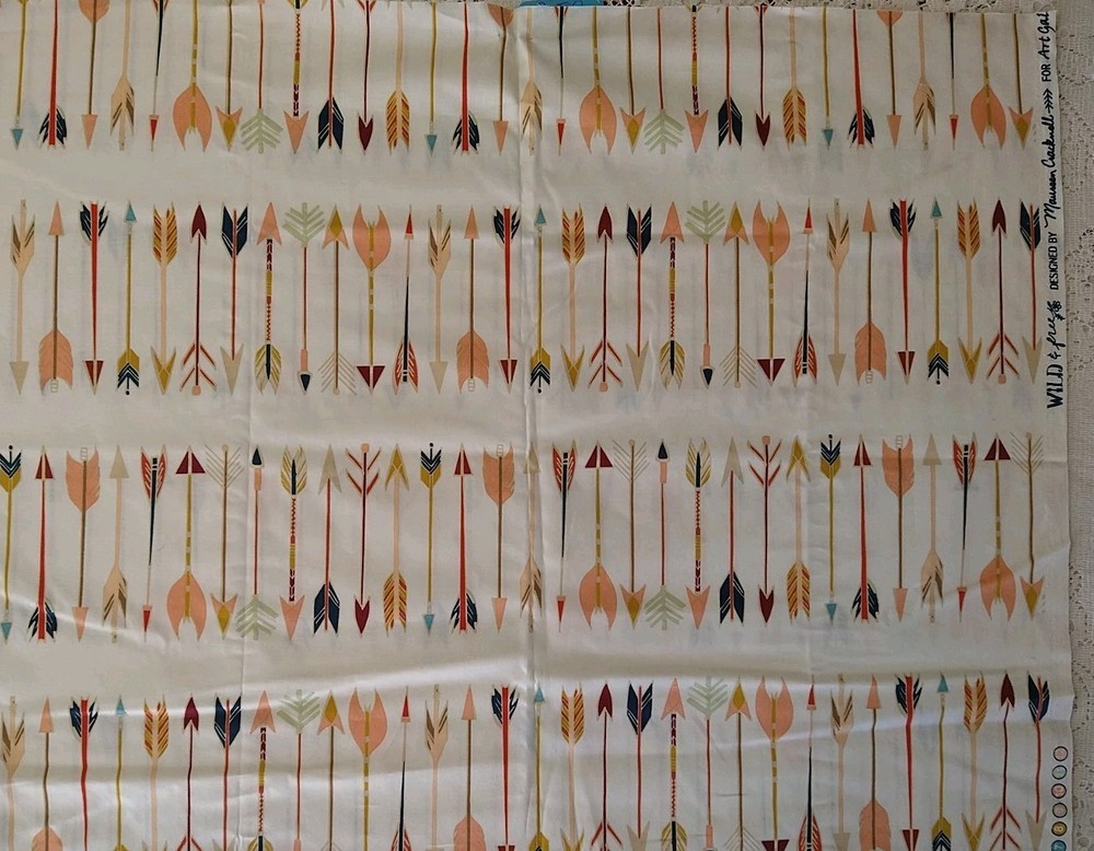 Wild & Free Arrow Fabric BTFQ 100% Cotton Maureen Cracknell Art Gallery 18×22