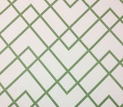 BALLARD DESIGNS IMPERIAL TRELLIS GRASS GREEN EMBROIDERED FABRIC BY THE YARD 51″W