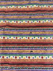 Happy Haunters Cotton Fabric Kelly Mueller Red Rooster Trick or Treat Stripe