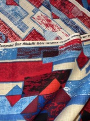 Vintage 50s House N Home Draperies MCM Barkcloth Fabric 66” X 48″