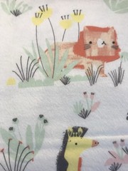 Jungle Animals In Grass Super Snuggle Cotton Flannel Fabric BTY