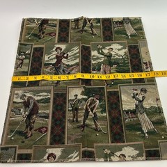 6 Golf Tapestry Upholstery Fabric Samples Vintage Modern Designs Golfing Pillow