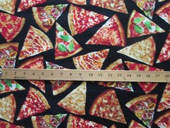 Pizza Slices Snacks Food Cotton Fabric BTHY
