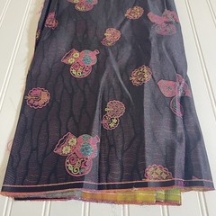SILK Black-Purple, FABRIC 1 Yard x 22 Inches Wide or 36 Inches x 22 Wide