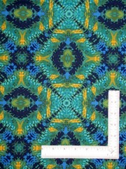 Kaleidoscope Geometric Teal Blue Fabric By Yard Cotton Blank Textiles