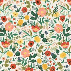 Botanical Floral in Cream | Camont | Cotton+Steel