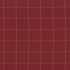 1.375 YDS MERLOT Red Check Block Cotton Drapery Pillow Cushion Upholstery Fabric