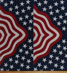 35.5″ x 68″ Packcloth Panel American Flag USA Bunting Patriotic Fabric D245.14
