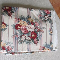 RALPH LAUREN VTG. FABRIC 10.4 YDS. SIMILAR TO DYLAN’S GROVE FLORAL/STRIPE