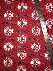 MLB Boston Red Sox Cotton Fabric 1/2 Yard (18 By 58″) New