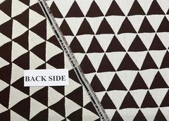 PERENNIALS GEO TRIANGLE BROWN IVORY OUTDOOR INDOOR JACQUARD FABRIC BY YARD 54″W