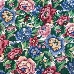 BTY Multicolor Floral Home Decor Fabric Heavy Cotton Stanley King