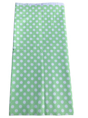 Green White Polka Dot Fabric 1.5 Yard Remnant 100% Cotton 43” Wide Dot Print