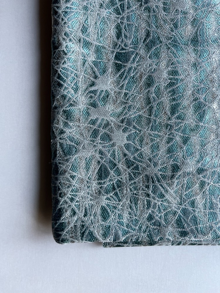 Groundworks Organic Aqua Fabric Remnant 24″x24″