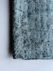 Groundworks Organic Aqua Fabric Remnant 24″x24″