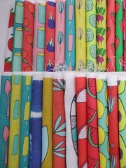 Fabric Lot 54 Squares 8×8 Miscellaneous Cute Prints, Fruit, Avocado, Floral