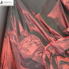 TRIPLURE TAFFETA FABRIC WITH BURGUNDY BY THE METER/ CM 153-MADE ITALY