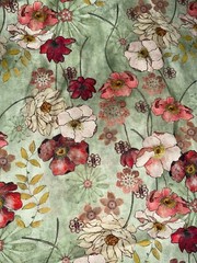 Luxury dress fabric. Made in Italy. Cotton 60%, linen 40%