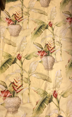 Pair Curtain Panels P Kaufmann Yellow Tropical Large Scale 60″ L #5