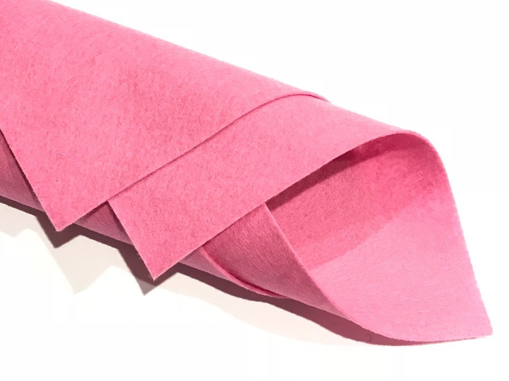 1mm Candy Pink Merino Wool Felt Sheet 20 x 30cm – No. 26 – AU Seller