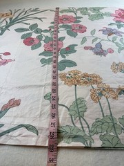 Bloomcraft FABRIC Orig. Screen Print By Luther Travis Floral 1981 29×78” Read