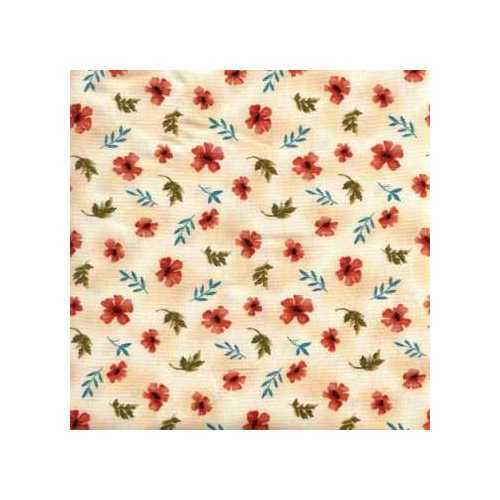 03444 Amma’s Garden Sm Poppy Peach – Quarter Yard