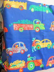 Cotton Quilt Fabric by Princess Fabric Inc. Bus Cars Trucks 1 Yd 20″ x 40″