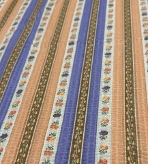 Vintage Cottage Core Floral Pink And Purple Fabric Scrap 114 X45