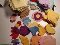 Solid Color Scrap Fabric Small Pieces + Strips Quilting Applique – 1 1/2 Pounds