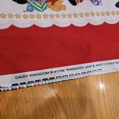 Vintage Raggedy Ann & Andy Christmas Border Daisy Kingdom #1758 7 3/4 Yards 45”