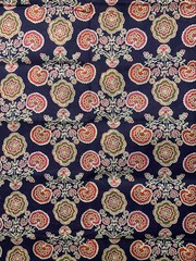 Vintage 60s 70s Translucent Mod Gothic Floral Specialty Fabric 86×45”