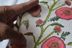 NO TARRIF CHARGES 100%✅ ZK_140 Hand Block Floral Fabric 100%Cotton 5 Yard