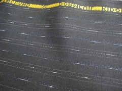 Dormeuil Kidor Wool Kid Mohair Fabric Navy Stripe 2.8m/ 3.1yd 740g England Suit