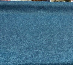 Chenille Performance Sampson Ocean Peacock Blue Upholstery Fabric by the yard