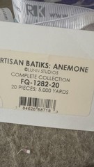 Fat Quarter Bundle Artisan Batiks Anemone (rare) 20 Cotton Precuts FQ-1282-20