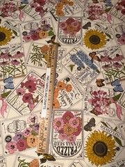 MODA My Secret Garden 100% cotton fabric by yard 36×44 20981 11 Garden Seed imag